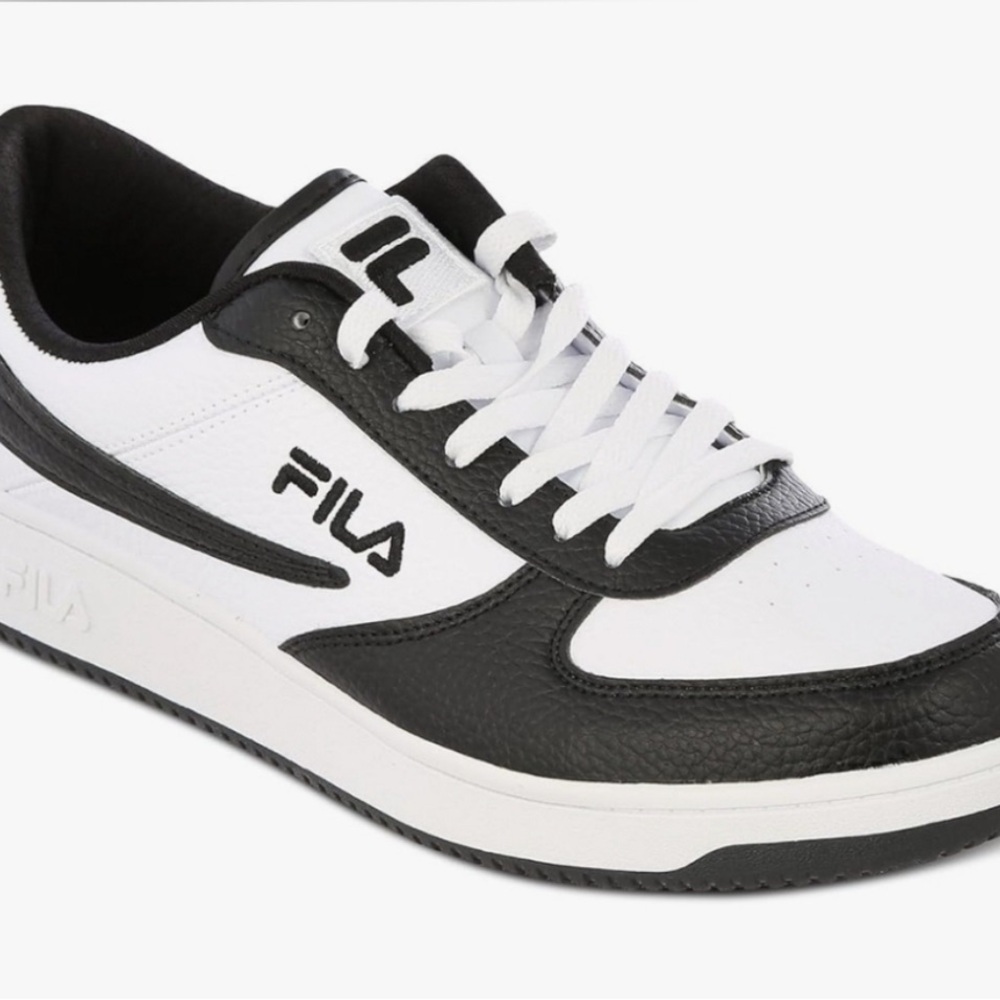 Fila Black and White Athletic Shoes with Cushioned Midsole